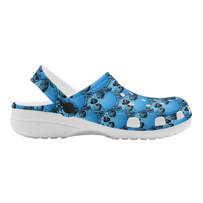 Blue Skulls Classic Clogs