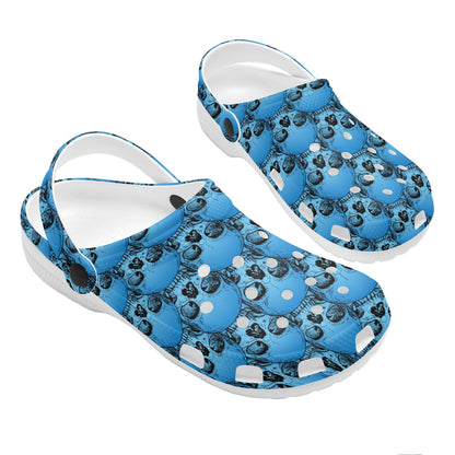 Blue Skulls Classic Clogs