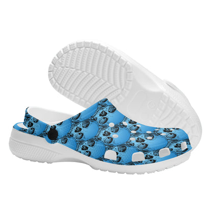 Blue Skulls Classic Clogs