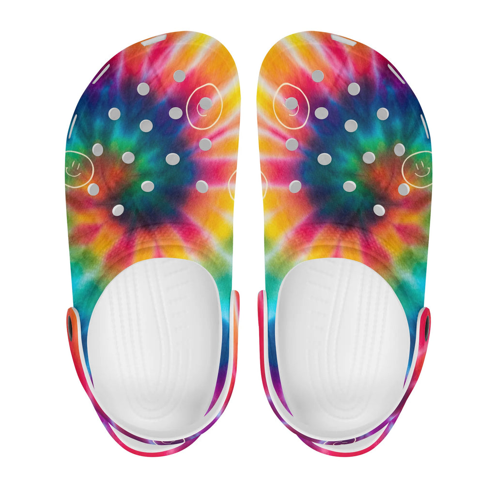 Tie Dye & Smiles Classic Clogs