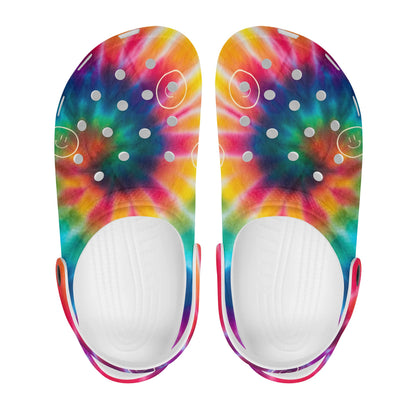 Tie Dye & Smiles Classic Clogs