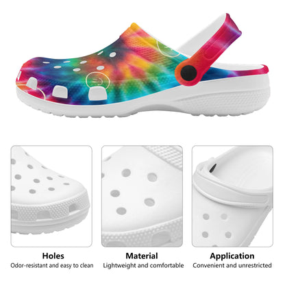 Tie Dye & Smiles Classic Clogs