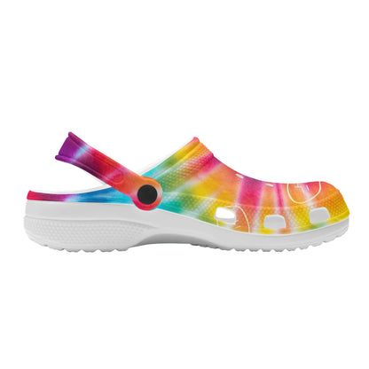 Tie Dye & Smiles Classic Clogs