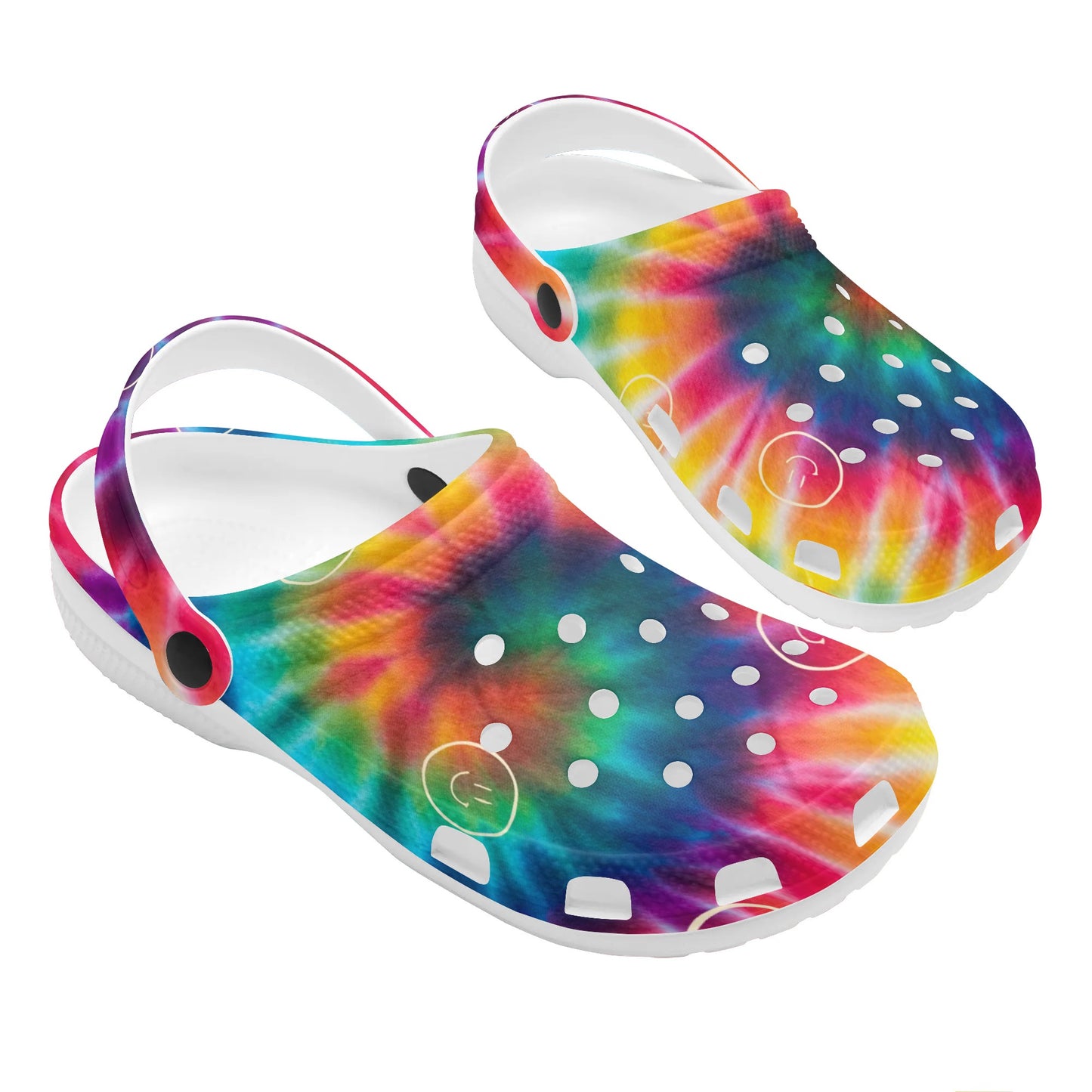 Tie Dye & Smiles Classic Clogs