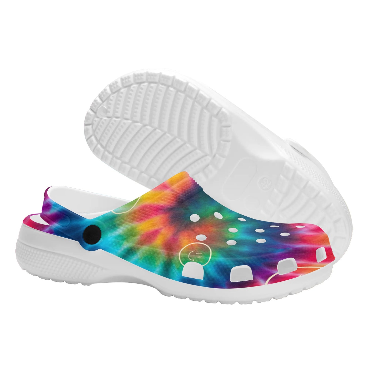 Tie Dye & Smiles Classic Clogs