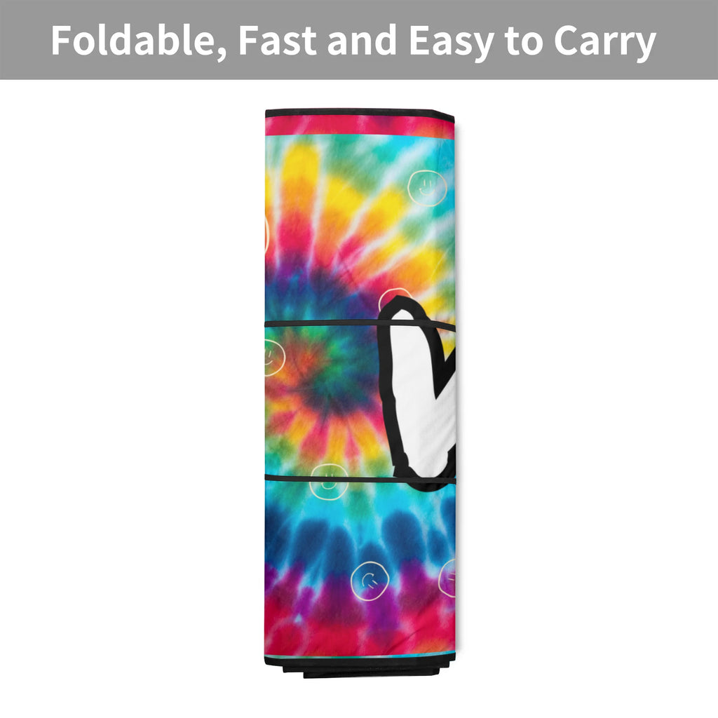 Tie-Dye & Vibes Car Sunshade