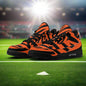 Mens High Top Retro Bengal Stripe Leather Sneakers