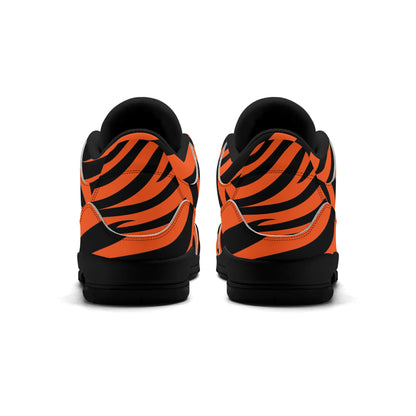 Mens High Top Retro Bengal Stripe Leather Sneakers