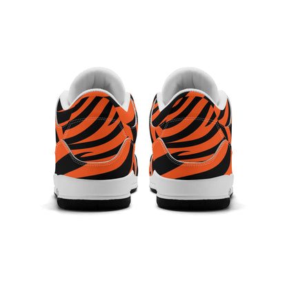 Mens High Top Retro Bengal Stripe Leather Sneakers