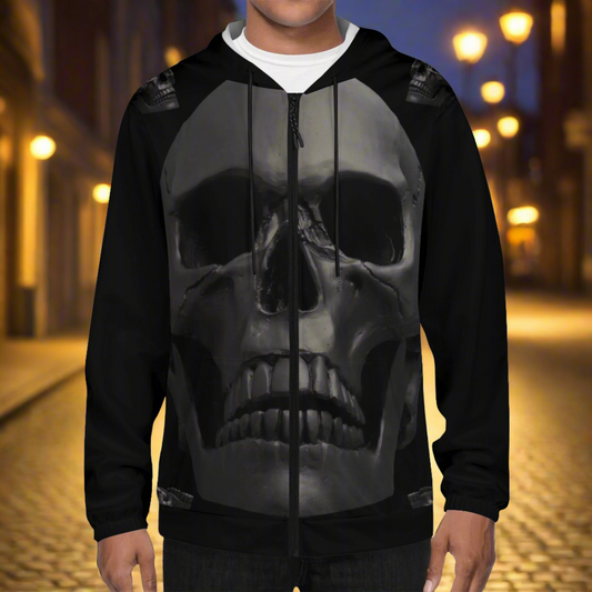 Men's Big Skull Zip Hoodie