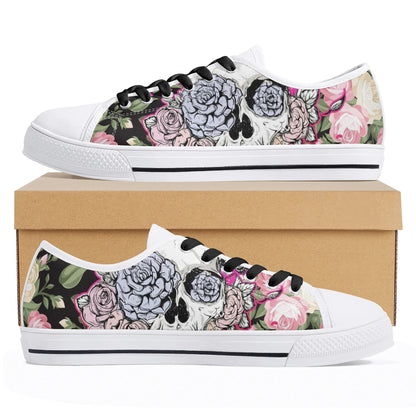 Womens Gothic Low Top Canvas Shoes