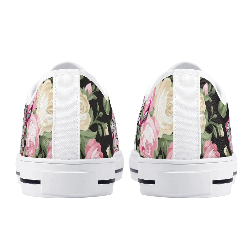 Womens Gothic Low Top Canvas Shoes