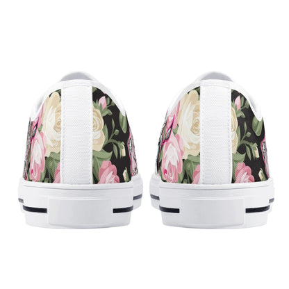 Womens Gothic Low Top Canvas Shoes