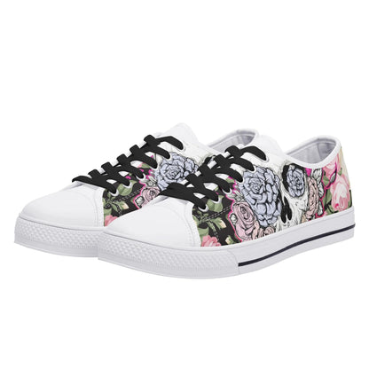 Womens Gothic Low Top Canvas Shoes