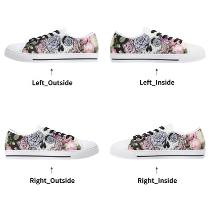 Womens Gothic Low Top Canvas Shoes