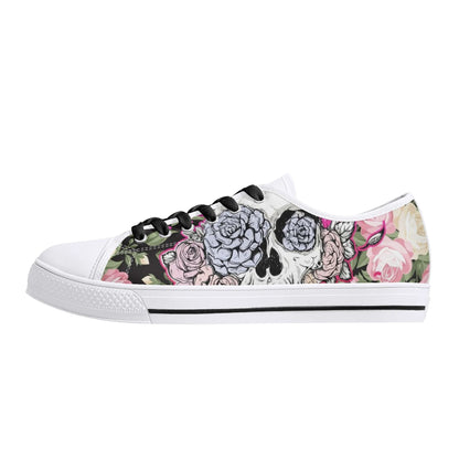 Womens Gothic Low Top Canvas Shoes