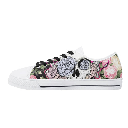 Womens Gothic Low Top Canvas Shoes