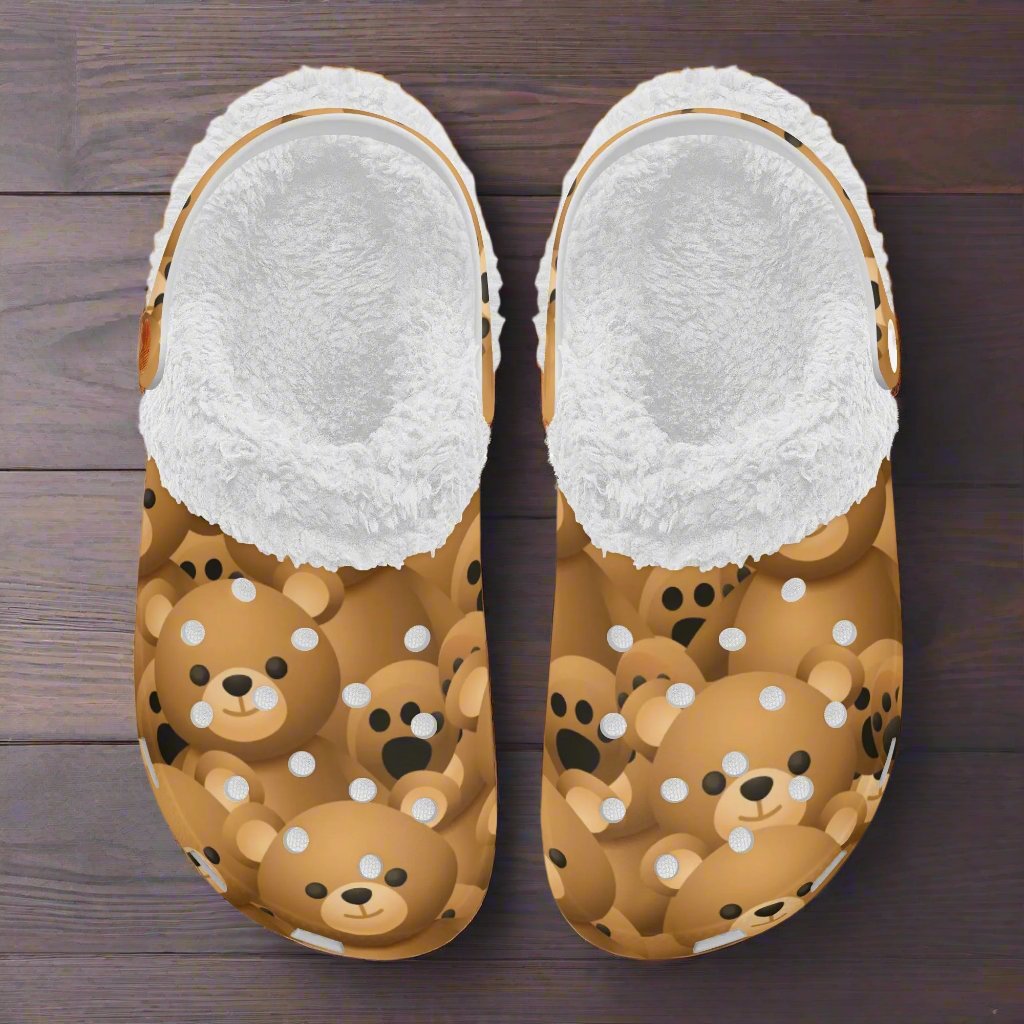 Teddy Bear Warm & Cozy Fur Lined Clogs