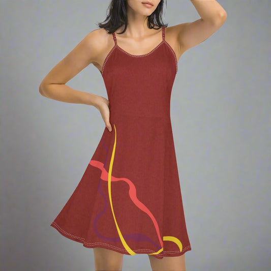 Maroon Vibes Spaghetti Strap Dress