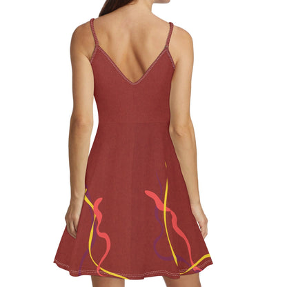 Maroon Vibes Spaghetti Strap Dress