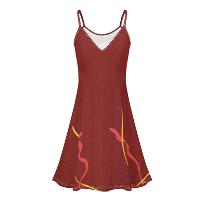 Maroon Vibes Spaghetti Strap Dress