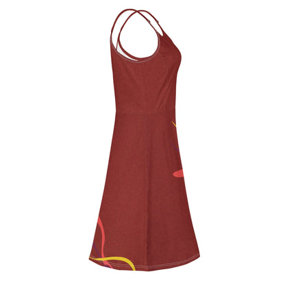 Maroon Vibes Spaghetti Strap Dress