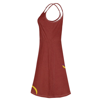 Maroon Vibes Spaghetti Strap Dress