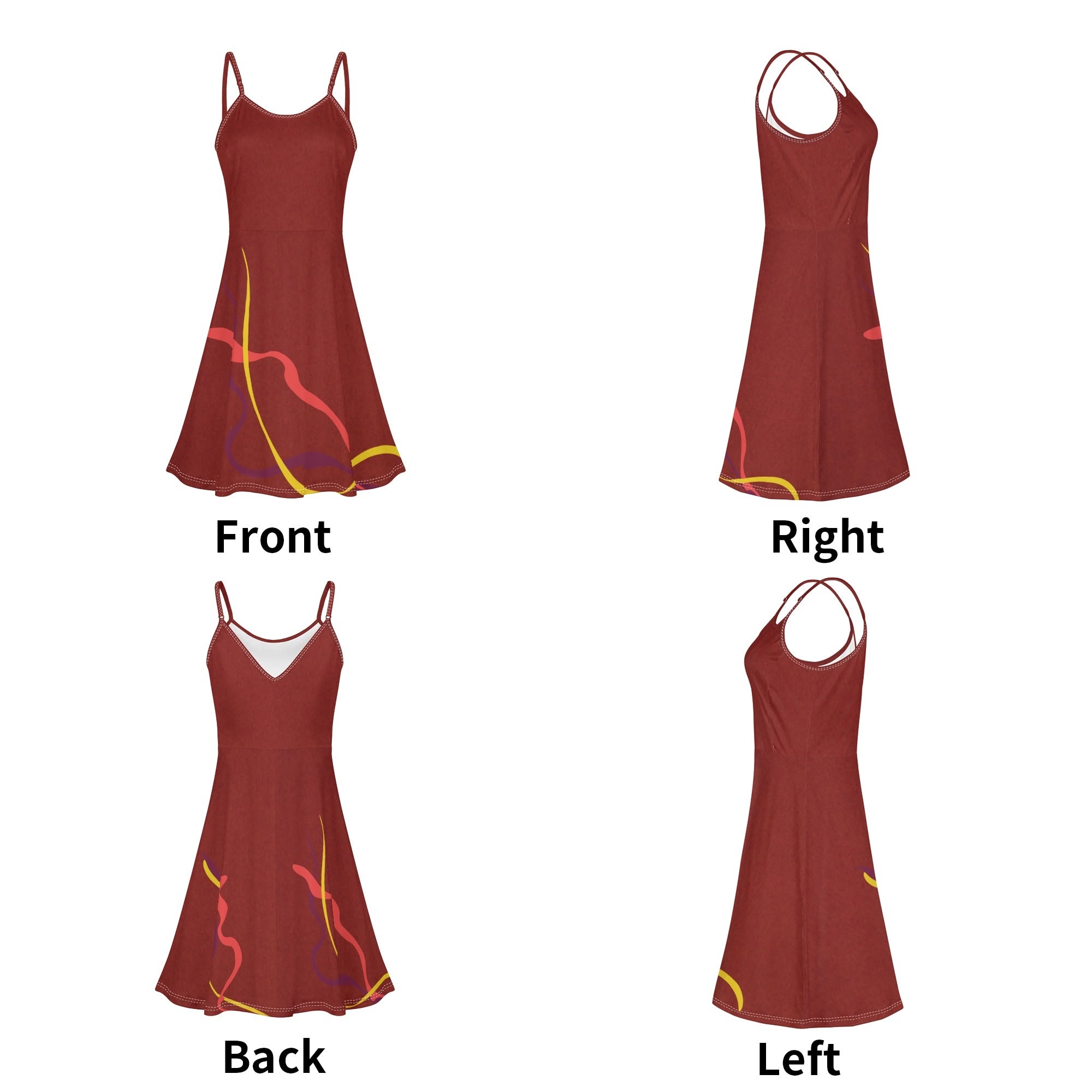 Maroon Vibes Spaghetti Strap Dress