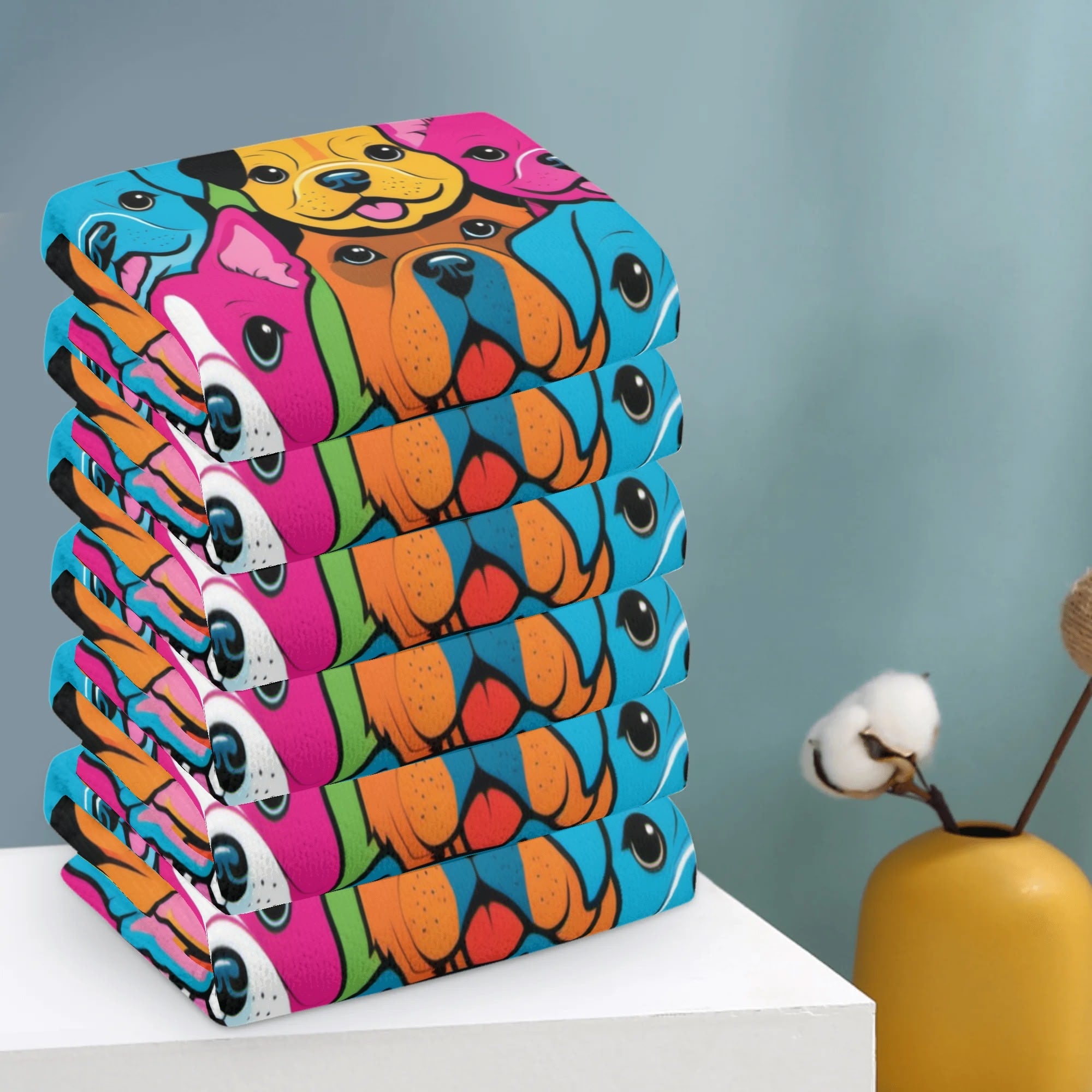 Puppies! 6 Pc Hand Towel Set