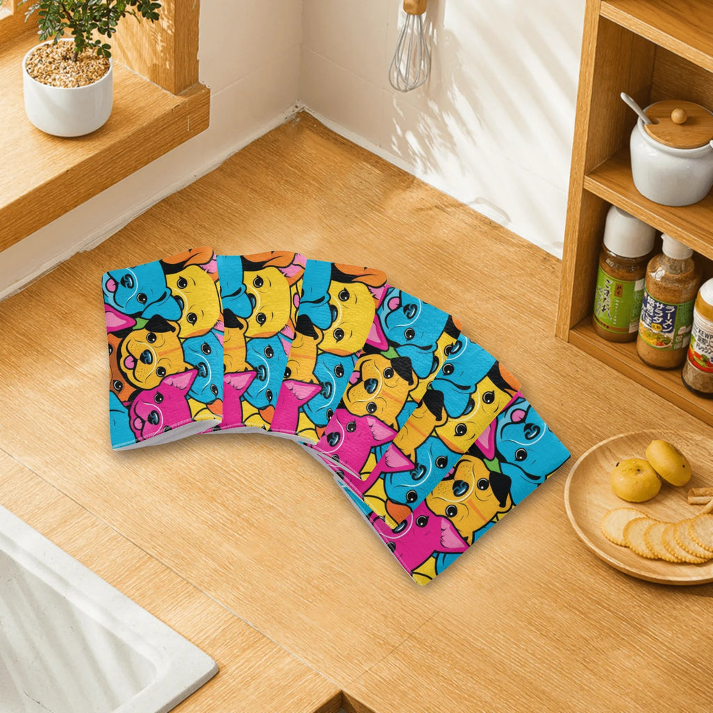 Puppies! 6 Pc Hand Towel Set