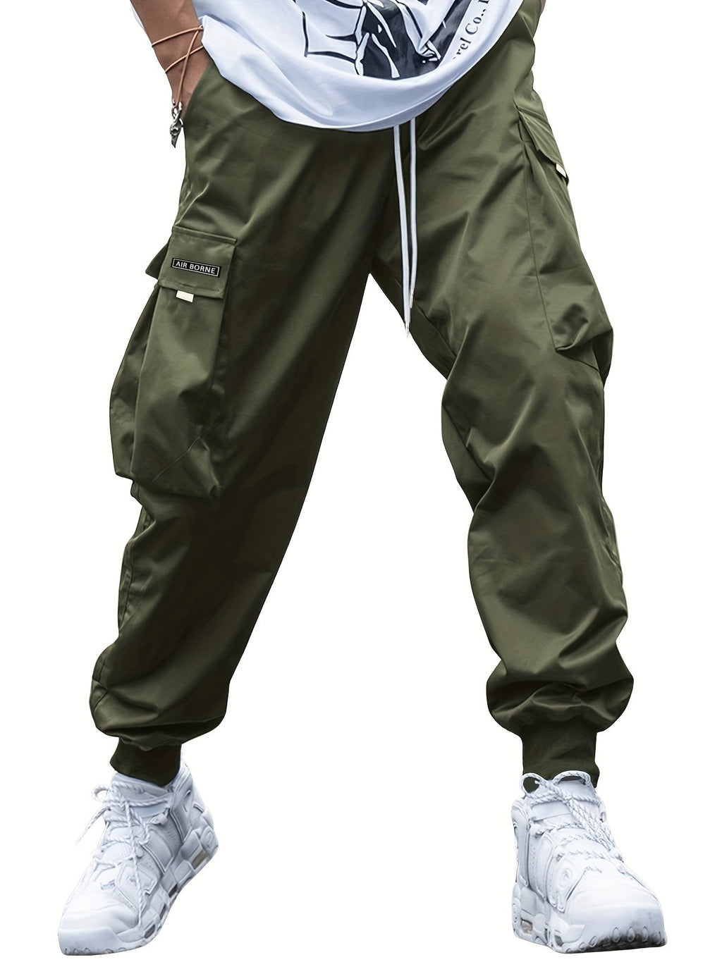 Air Borne UrbanFlex cargo pants showing hip hop inspired style details  