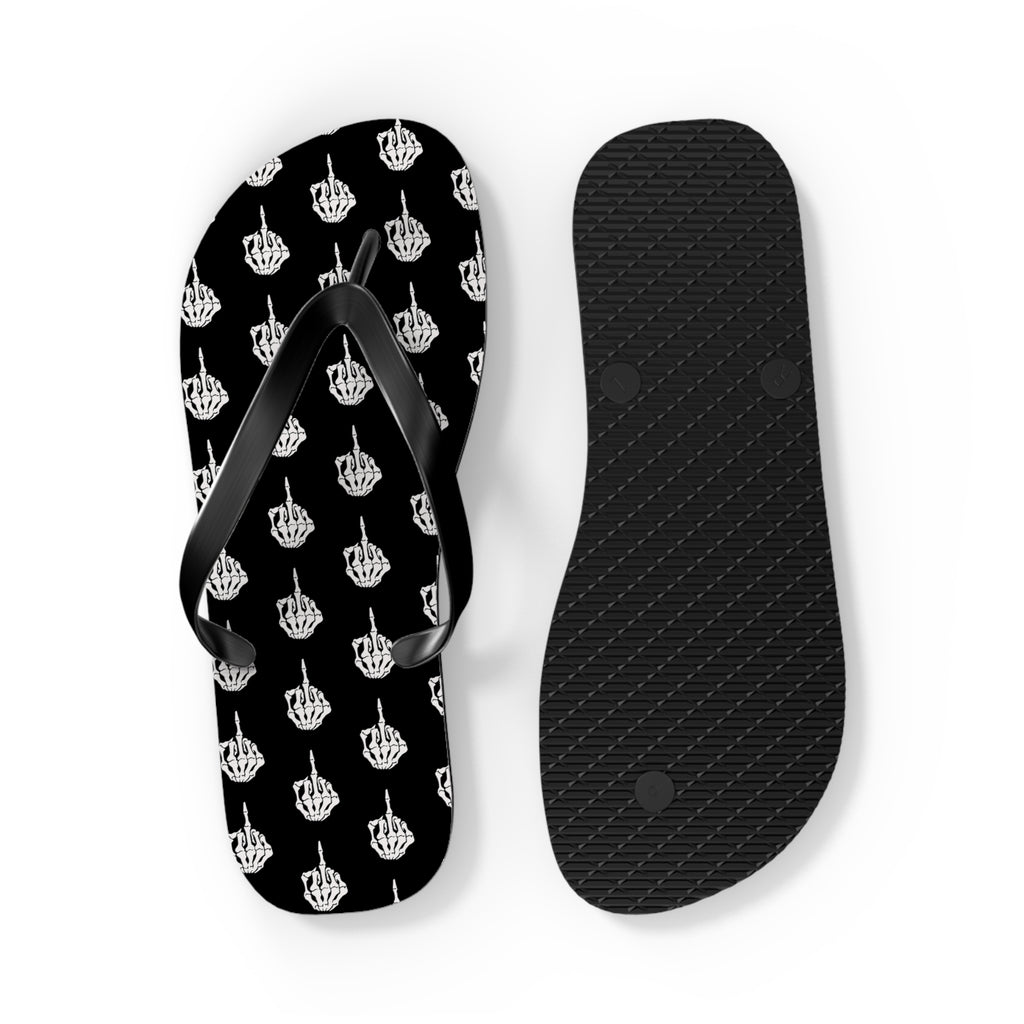 Rebellious Skeleton Flip Flops | Lightweight Slip‑Resistant Sandals