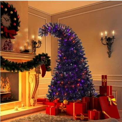 6FT Black Bent-Top Tree – Haunted Holiday LED Showstopper