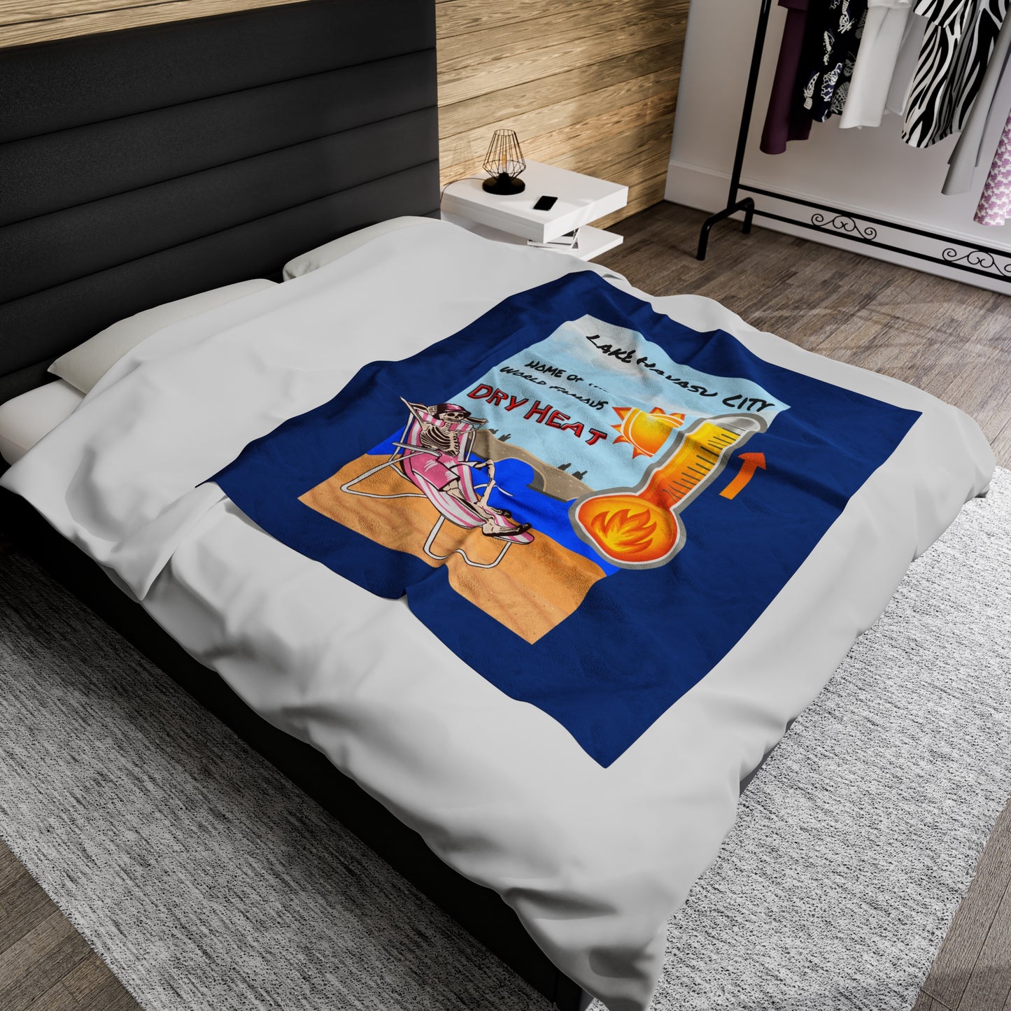 Plush Blanket - World Famous Lake Havasu Dry Heat Design