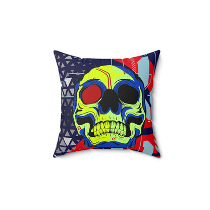 Cyberpunk Skull Art Pillow