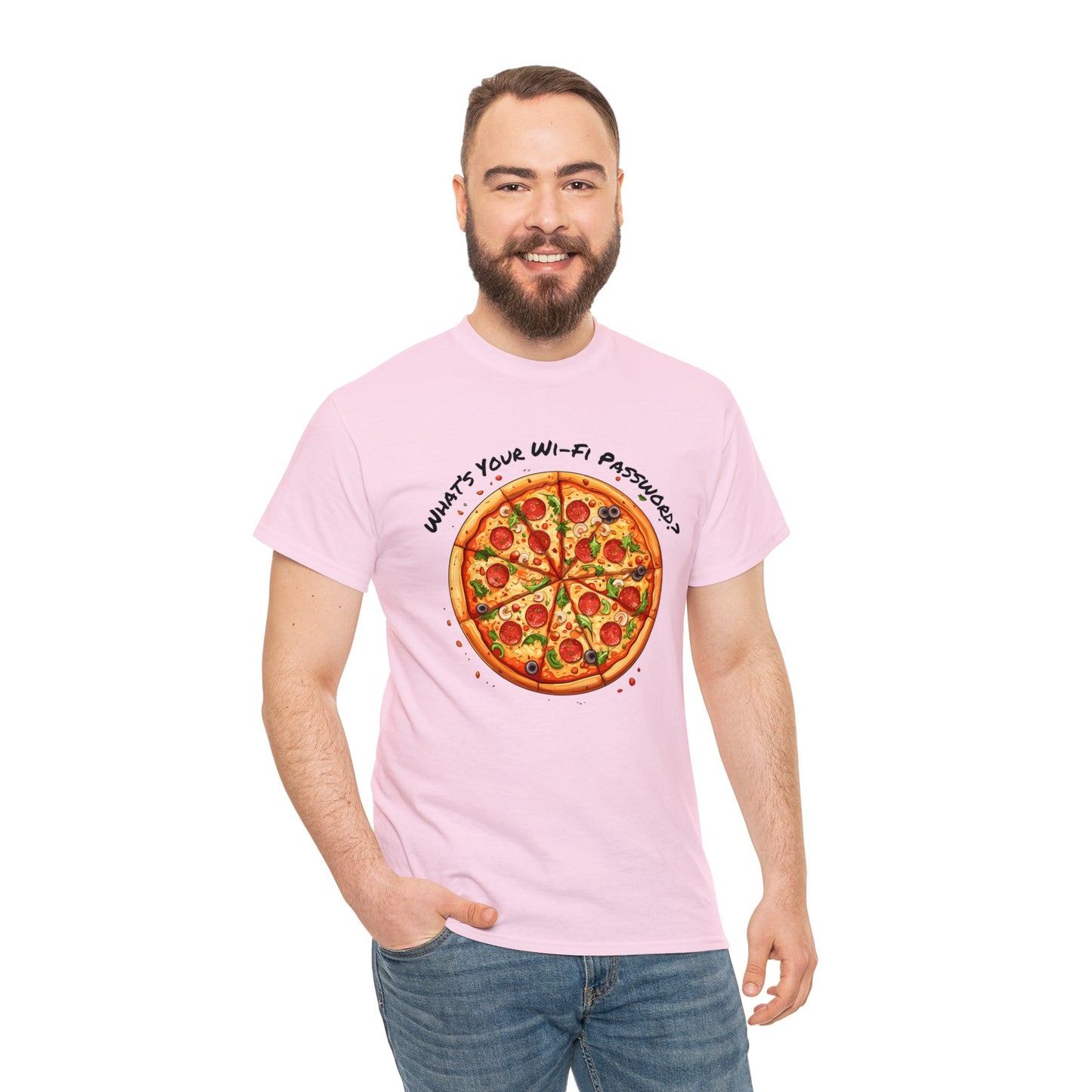 Wi-Fi Pizza Heavy Cotton Tee