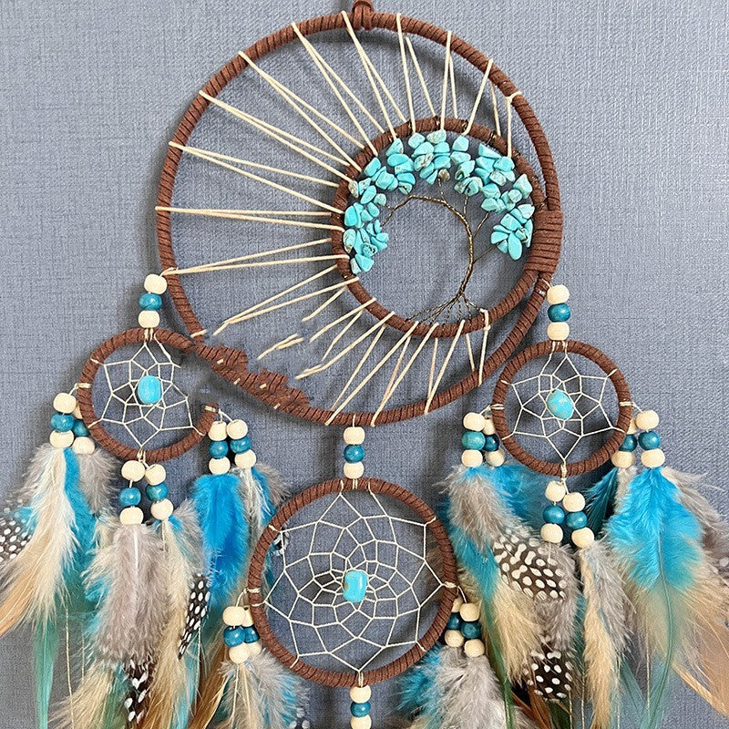 Turquoise Lucky Tree Dreamcatcher