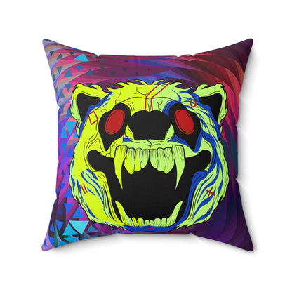 Cyberpunk Bear Art Pillow