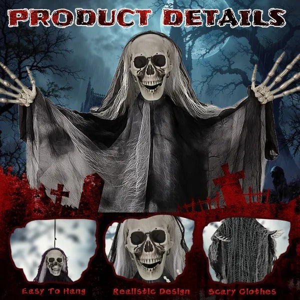 Grim Trio – Hanging Skeleton Ghosts for Halloween