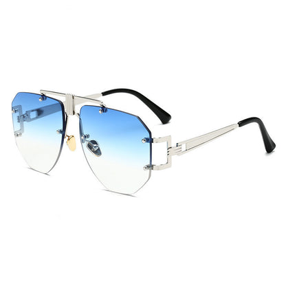 Trendy Metal Frameless Sunglasses