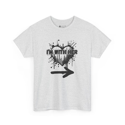 Couples Graphic Tee - "I'm With Her"