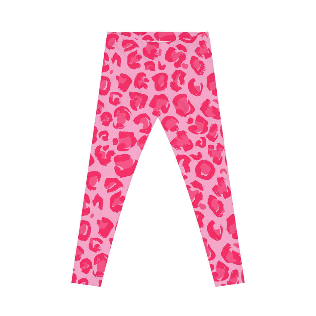 Women's Pink Cheetah Casual Leggings