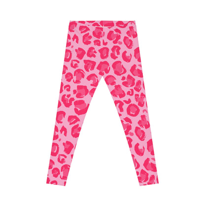 Women's Pink Cheetah Casual Leggings