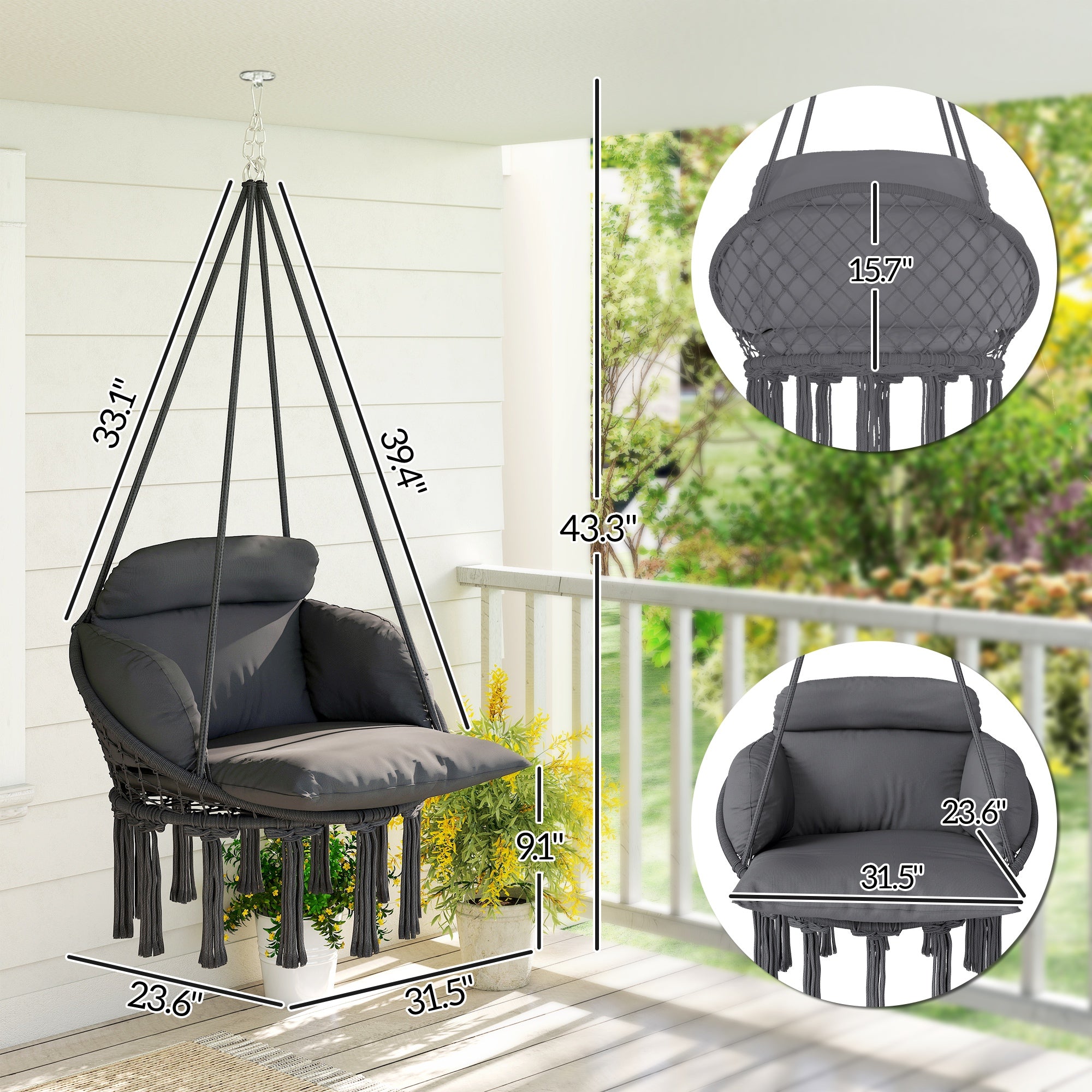 Luxury Hammock Swing Chair | Indoor & Outdoor Hanging Seat