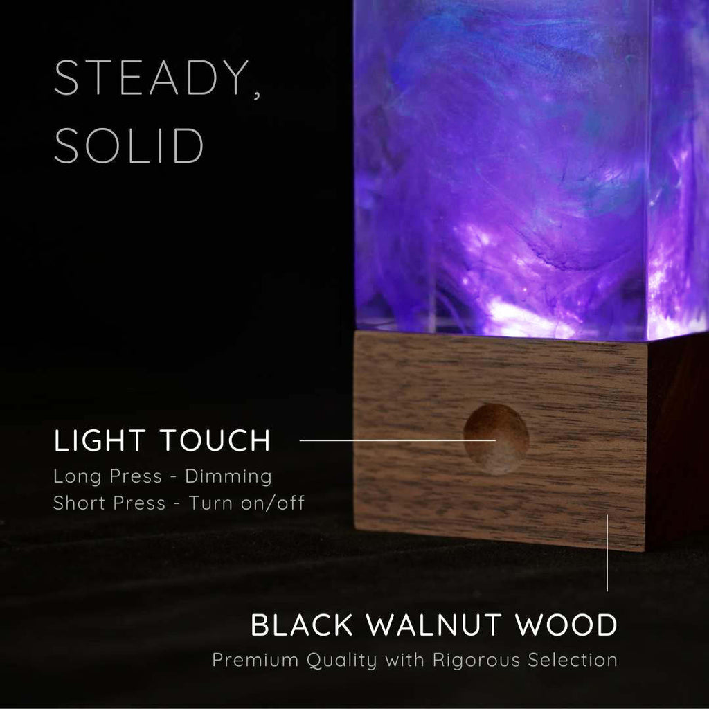 CosmoGlow Ambient Lamp – Purple Galaxy Cube for Home & Office