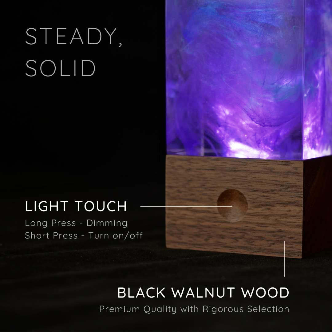 CosmoGlow Ambient Lamp – Purple Galaxy Cube for Home & Office