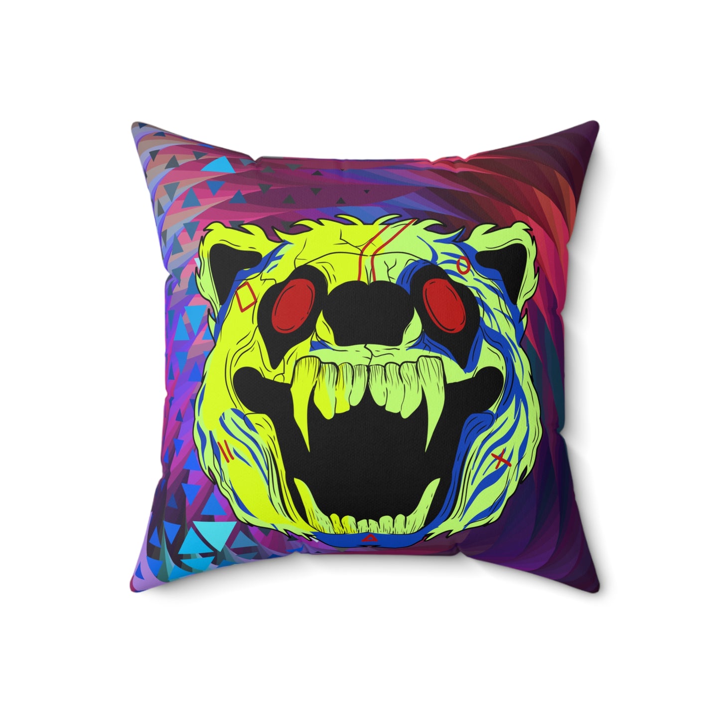 Cyberpunk Bear Art Pillow