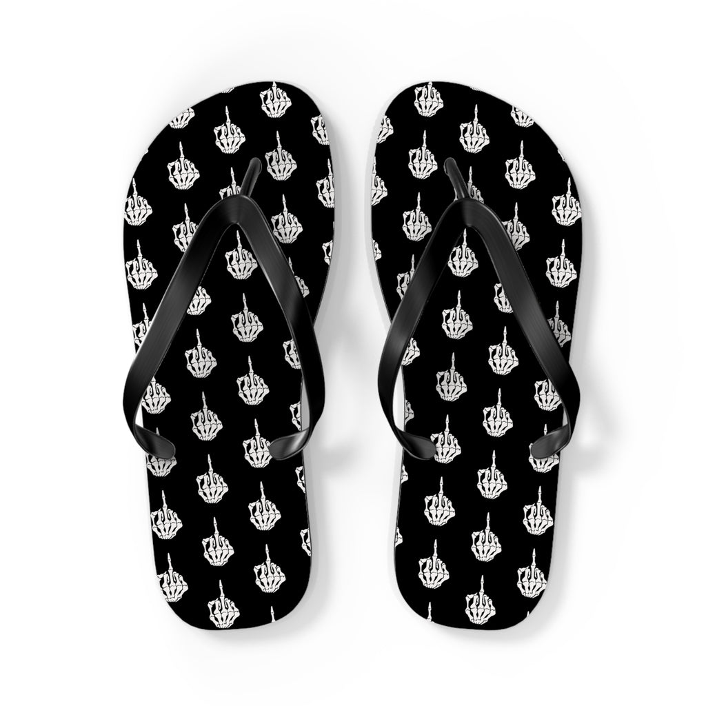 Rebellious Skeleton Flip Flops | Lightweight Slip‑Resistant Sandals