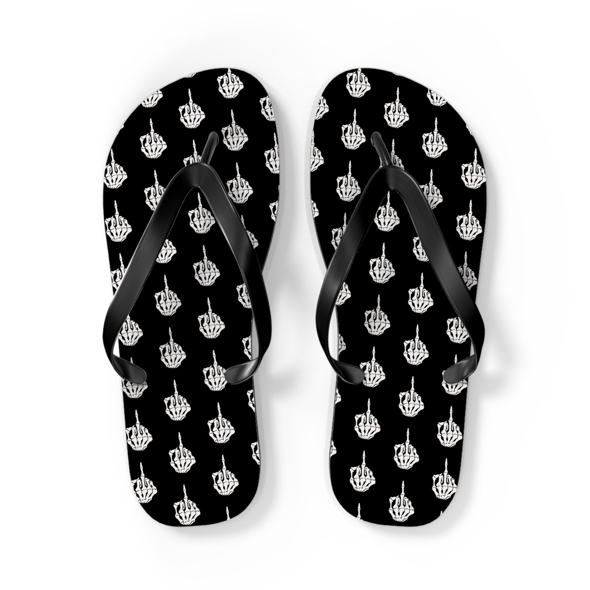Rebellious Skeleton Flip Flops | Lightweight Slip‑Resistant Sandals