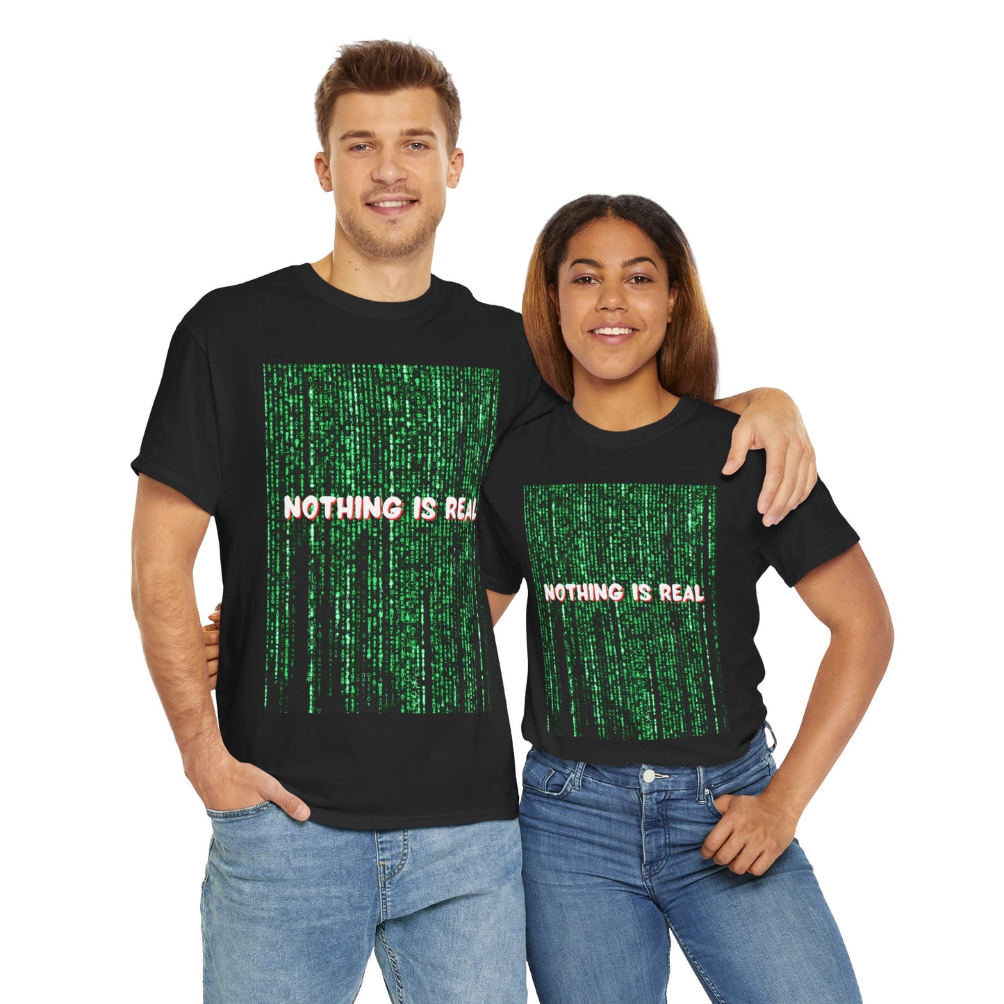 Nothing is Real - Matrix Design Unisex Heavy Cotton Tee